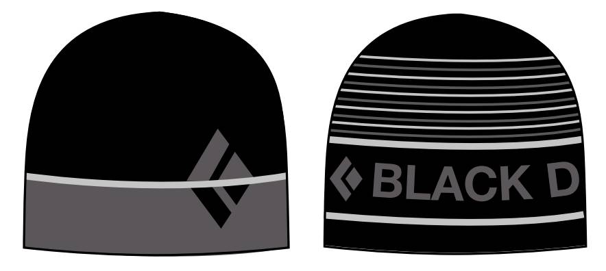 Kapota BRAND BEANIE BLACK DIAMOND - Čierna/Antracit/Zliatina